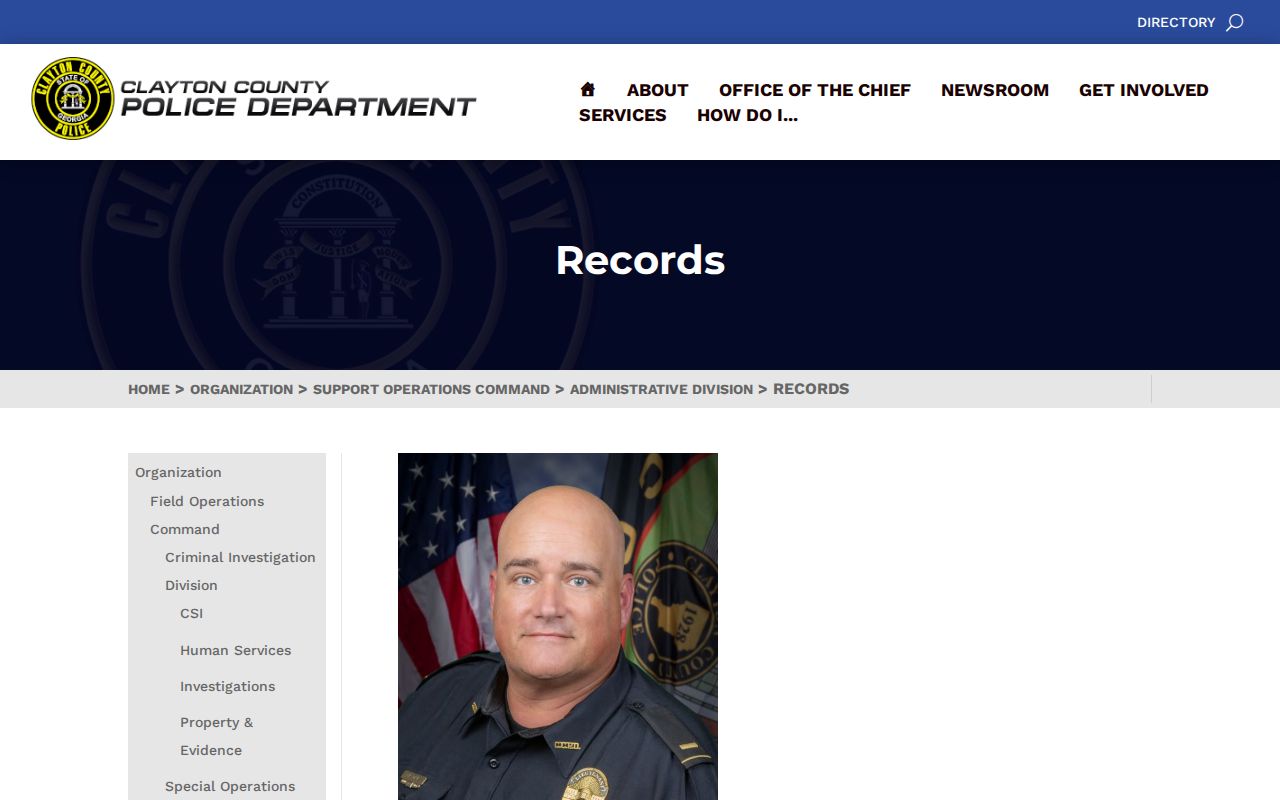 Clayton County Police Records access instructions